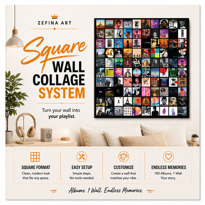 Square Wall Collage System – Complete DIY Album Wall Guide