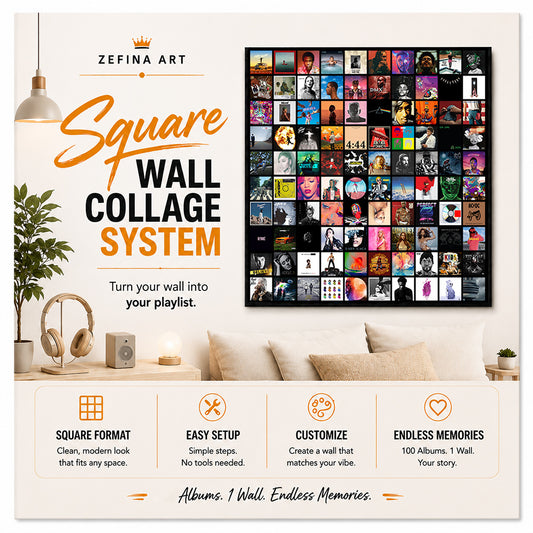 Square Wall Collage System – Complete DIY Album Wall Guide