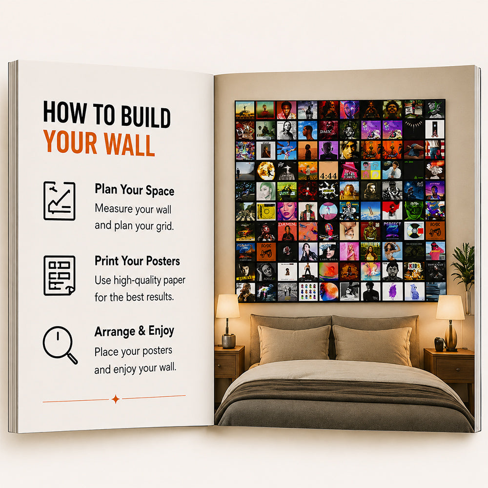 Square Wall Collage System – Complete DIY Album Wall Guide