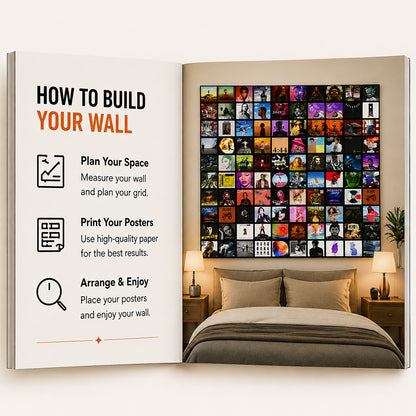 Square Wall Collage System – Complete DIY Album Wall Guide