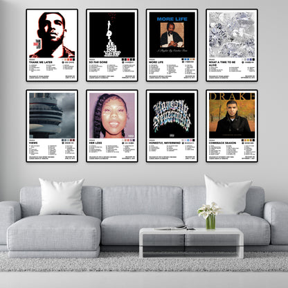 Drake Album Cover Posters – 18 Iconic Albums | 8" x 12" | Room Decor for Hip Hop Fans