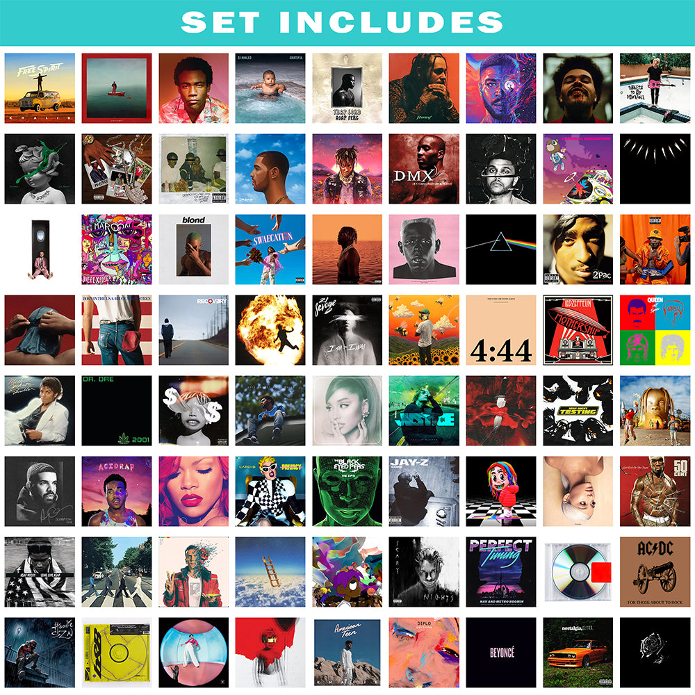 200 Unique Album Covers Square Printed Photos Album Cover Collage Kit
