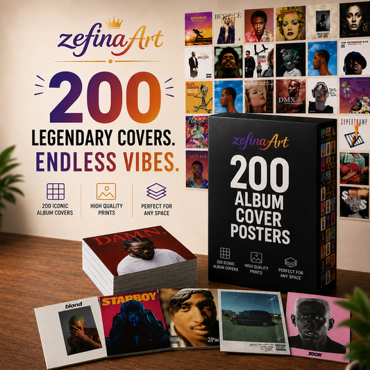 Rap Aesthetic Music Album Cover Collage Kit – 200 Prints