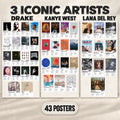 The Ultimate Music Icons Bundle – 43 Drake, Kanye West &amp; Lana Del Rey Album Cover Posters