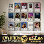 15 Heavy Hitters Album Cover Poster Set – 8x12 Inch Music Wall Art Prints for Bedroom, Dorm Room & Music Studio Decor