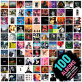 100 Iconic Album Cover Posters collage featuring famous rap, pop, rock, and hip-hop album covers. Premium unframed music wall art set for bedroom, dorm room, gaming room, and studio decor.