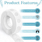 200 Clear Glue Dots – Removable Adhesive Dots for Posters & Wall Decor