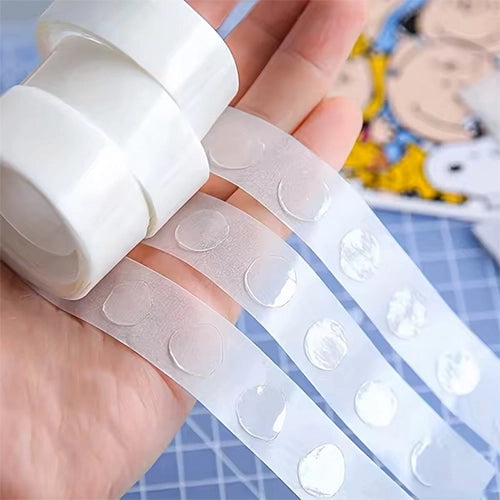 200 Clear Glue Dots – Removable Adhesive Dots for Posters & Wall Decor