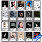 Set of 20 Drake album cover posters available as high-resolution digital downloads for printing and creating a personalized music wall display.