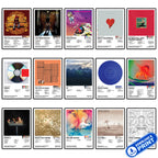 Collection of 15 Kanye West album cover posters available as high-resolution digital downloads for printing and creating music wall art.