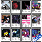 Printable digital set of 12 Lil Uzi Vert poster designs shown in a collage with a download and print label.