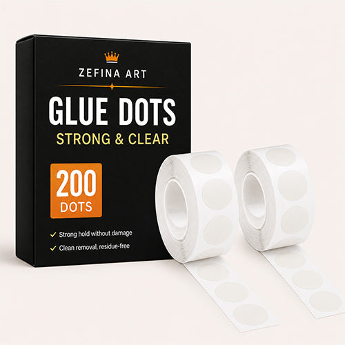200 Clear Glue Dots for Balloons & Crafts – Strong Double Sided Adhesive Sticky Dots