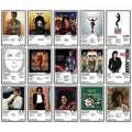 Collection of 16 Michael Jackson album-inspired poster designs displayed together.
