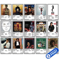 Printable digital set of 15 Michael Jackson album cover poster designs shown in a collage with a download and print label.