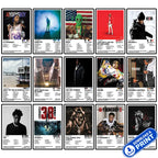 Printable digital set of 15 NBA YoungBoy album cover poster designs shown in a collage with a download and print label.
