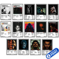 Printable digital set of 14 The Weeknd album cover poster designs, shown in a collage with a download and print label.